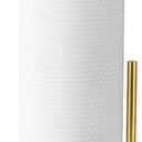 Paper Towel Holder Countertop, Standing Paper Roll Holder with Anti Slip Weighted Base, Stainless Steel Freestanding Paper Towel Holder for Kitchen, Gold