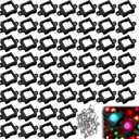 50Pcs Mounting Brackets Outdoor LED Light Clips with Screws Waterproof Compatible with Govee Non-Pro Version Model H705 RGBIC for Wood Steel Siding Black