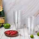 Turbo Bee 600 Pack 9 oz Clear Plastic Cups, Disposable Reusable Tumblers Crystal Clear PET Cups for Wedding, Thanksgiving, Halloween, Christmas Party