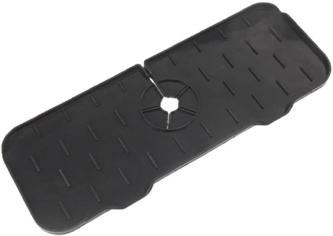 Generic Kitchen Sink Splash Guard,Faucet mat, Black