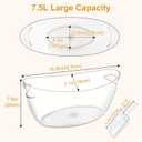 7.5L Ice Buckets for Parties 2 Pcs, Upgraded Thickened Acrylic Ice Bucket Set with 2 Scoops,Large Clear Beverage Tub, Champagne Bucket and Drink Bucket for Wine,Beer,Cocktails and Mimosa Bar Supplies