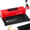 46-Hole Binding Machine Spiral Coil Binder Classic Red, DIY Book Binder Kits with Electric Coil Inserter,100pcs Comb Binding Spines, for Letter Size/A4/A5 School Office Home