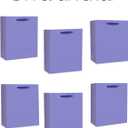 qiqee 24pcs Violet Gift Bags with Tissue Paper for Wedding, Birthday, Party Supplies-4.7"x6.3"x2.4" Small Size Cardboard Gift Bags24pcs Bags + Tissue Paper