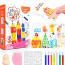 YPLUS Rainbow Scratch Art for Kids, Creative Squeegee Painting Kits, DIY Rainbow Scratch Paper, Magic Kids Crafts with Rubbing Game, Birthday Gifts for Girls Boys 5 6 7 8 9 10