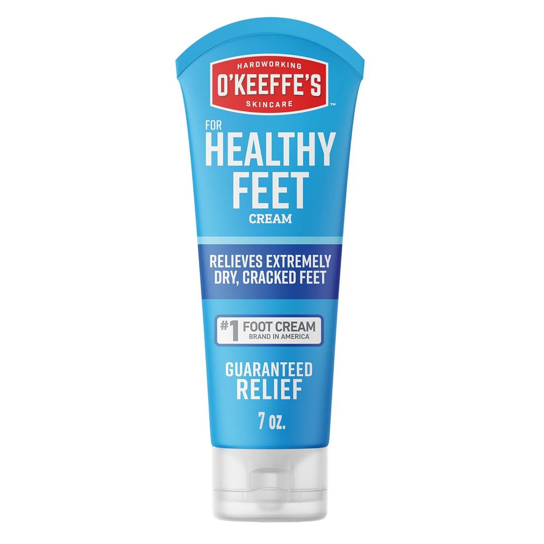 O'Keeffe's for Healthy Feet Foot Cream - 7 oz Tube (1 Pack) -  Relief for Extremely Cracked, Dry Feet, Repairing Skincare, Instantly Boosts and Retains Moisture Levels