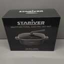 Stariver 6L Electric Hot Pot with Divider, 1300W, Dual-Flavor Pot for Two Broths, 5-Temp Control & Non-Stick Coating, Electric Pot for Shabu Shabu, Fondue, Perfect for Family Gatherings & Parties (Grey)