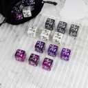 48 PCS Magic Counter Dice Plus 1 MTG Counters Dice Set Marble Life Buff Tokens D6 Dice Compatible with Magic The Gathering, TCG, Card Gaming Accessories, Purple