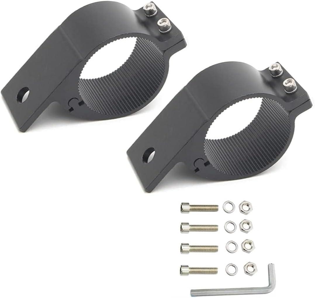 Tube Clamp Mounting Bracket for 2.5 Inch Bull Bar Roof Rack Roll Cage Mounts LED Square Round Work Light & Light Bar (Adjustable Between 64-69mm/2.5-2.7inch )