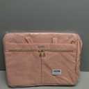 Ferkurn Laptop Bag Case Women Men Computer Bag Compatible with MacBook/HP/LG/Dell, Shoulder Strap Slim Carrying Messenger Briefcase, Pink, 17-17.3 Inch