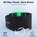 Luxury Bluetooth 5.4 Sleep Mask for Adults - Ice Fiber Cooling & HD Sound, 100% Light Blocking Adjustable Eye Cover for Travel & Side Sleepers - Soft Sleep Headphones with 10H Playtime
