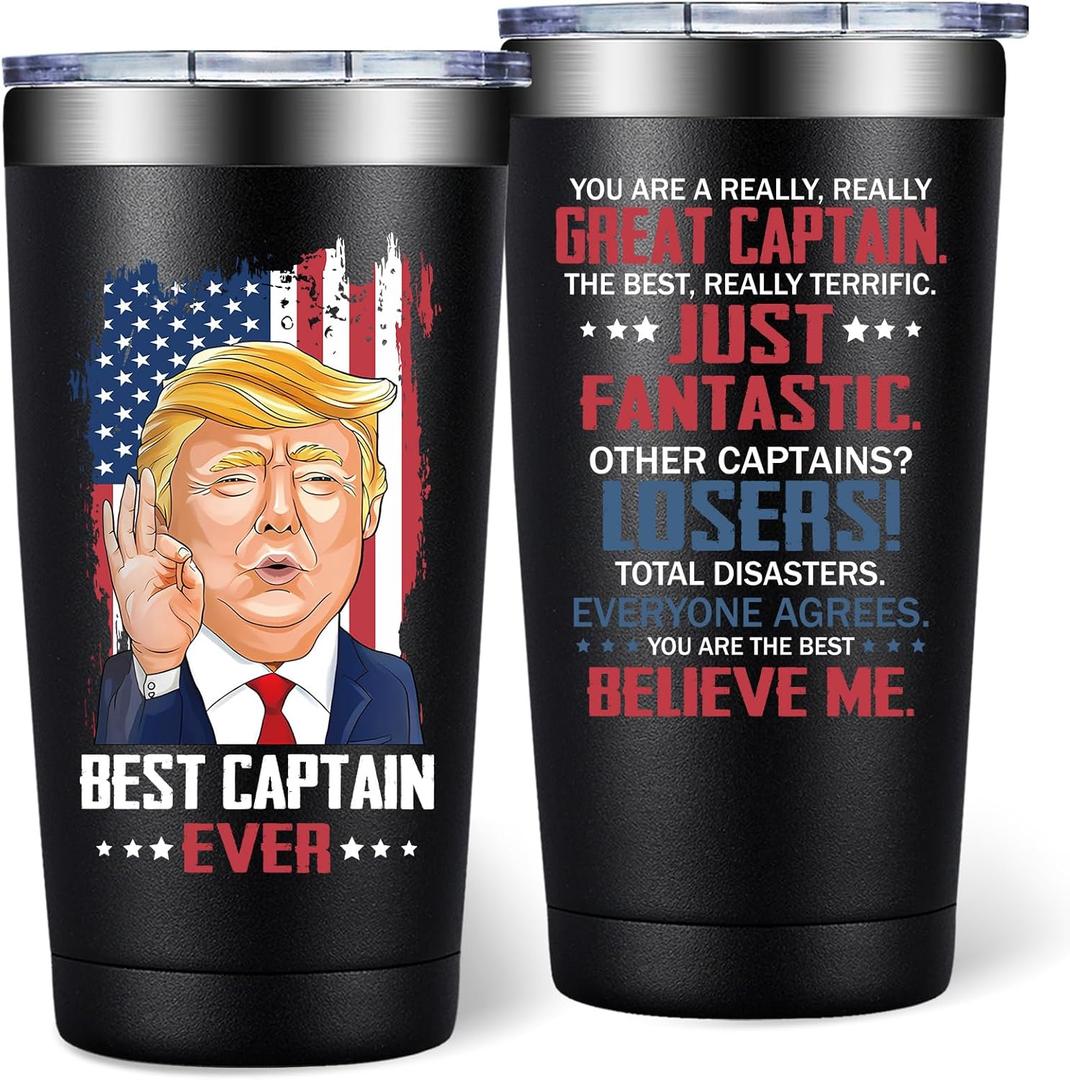 Boating Gifts for Men - Great Captain Gift for Man, Dad, Husband - Boat Accessories - Gifts for Boat Captain, Team Captains - 20oz Tumbler