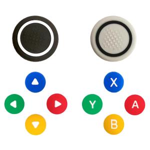 Cross D-Pad Button Caps Switch 2 Thumb Grip Caps Set, Creative Soft Joystick Covers Key Buttons Sticker Cover Caps Design for Switch 2 (Colorful)
