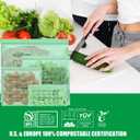 BEIDOU-PAC Compostable Gallon Food Storage Freezer Bags, 50 Count | 2 Mil | 10.5" * 10.7", Freshness Easy Open Biodegradable, Eco-Friendly Reclosable Compost Zippper Bags