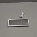 JoFomp LCD Digital Wall Clocks Battery Operated, 8.5" Modern Wall Clocks for Living Room Decor, Simple Digital Wall Clock with Temperature/Date/Time - 12/24H, Small Desk Clock for Bedroom Office (White)