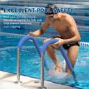 4FT Pool Handrail Covers, 48IN Patio Railing Cover with Zipper, Sleeve for Swimming Pools Inground Ladder Stand Hand Rail, Anti-Slip Cool Touch Heat Resistant, Blue