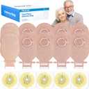 100 Count) 68 Colostomy Bags+32 Barriers, Two-Piece System with Hook and Loop Closure, Ostomy Supplies for Stoma Care, Effective Odor Control, Gentle on Skin, 15mm-57mm Cut to Fit