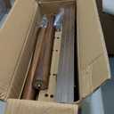 Mid Cetury Modern Nightstand with Charging Station, Fluted Bedside Table with Storage, Modern Side End Table with Solid Wood Legs for Bedroom, Dorm and Small Space (Rustic Brown)