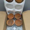 Vintage Glass Jars with Wooden Lids, 6 Pack 24 oz Airtight Glass Food Storage Containers Sets for the Kitchen, Sugar Coffee Candy Spice Cookie Tea Pasta
