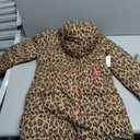 Amazon Essentials Girls and Toddlers' Long Heavyweight Hooded Puffer Jacket (Medium, Camel Cheetah Print)