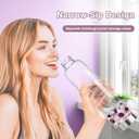 Crystal Water Bottle with 3 Changeable Stones-Amethyst, Rose Quartz & Clear Quartz Crystals,for Tea Lovers