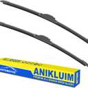 OEM Quality 24" + 19" Premium All-Seasons Durable Stable and Quiet Windshield Wiper Blades-J Hook Wipers(Set of 2)