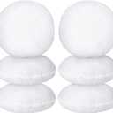 Tatuo 6 Pcs Round Pillow Insert Bulk White Decorative Throw Pillows Insert for Sofa, Cushion and Bed(16 Inch)