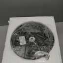 BoostArea Floor Lamp With Glass Lampshade, 4W Bulb Included - Modern Standing Pole Lamp for Living Room, Bedroom, Office, Kids Room, Reading (Black)