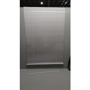 LOTUS & WINDOWARE Cordless 1" Aluminum Mini Blind 46" Wide x 60" Long, White, Room Darkening Metal Indoor Window Blinds for Home and Office