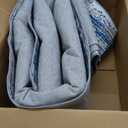 SIILOOM Navy Blue Gray Neutral Multi 8x10 Modern Abstract Area Rug for Bedroom, Large Super Soft Washable Rug with Non-Slip, Non-Shedding Rugs for Living Room, Indoor Door Mat for Office Home Décor