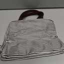 BALORAY Lunch Bag for Women Men Insulated Lunch Box for Adult Reusable Lunch Tote Bag for Work, Picnic or Travel(Black White Stripes)