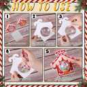30 Sets Christmas Cards Candy Domes for Crafts, DIY Greeting Gift Cards with Hanging Rope Treat Holders for Xmas Tree Ornaments Winter Party Favors Supplies(Gingerbread House)