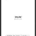 Opposite Wall - 24x36 in - Black Picture Frame - Lightweight, Versatile & Shatterproof - Large Wall Hanging Photo or Poster Frame - Wall Decor for Office, Gallery & Home