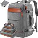 Bagsure Travel Backpack Carry On Backpack 42L Flight Approved, Expandable Laptop Backpack with Packing Cubes & Shoe Pocket, Water Resistant Luggage Backpack for Men Women, Large Backpack 20 * 14 * 7"