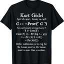 Nerdy Vintage Kurt Godel Logic Algebra Math Teacher Men Women Girls Kids T-Shirt
