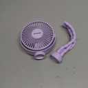 Gaiatop Mini Electric Fan with 360 Rotation, 5.5mm Gaps, Rechargeable Battery, 3 Speeds, Purple