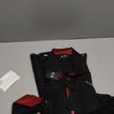 Mens Dress Shirt Long Sleeve Casual Button Down Shirt Wrinkle Free Formal Business Inner Collar Contrast Shirts (Medium, Black Red)