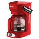 MÜELLERHOME 12-Cup Red Coffee Maker - Perfect for Home or Office, Borosilicate Carafe, Auto-Off, Reusable Filter, Anti-Drip, Keep-Warm Function, Clear Water Level Window, Red Kitchen Accessories