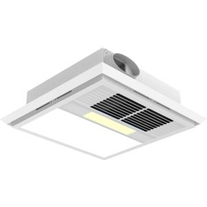FLYINGFOX DC Bathroom Exhaust Fan, LED Light, Heater, Exhaust Fan 180 CFM Bathroom Fan 2 Sone