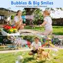 Bubble  Machine for Kid & Toddler: 2PCS Bubble Blaster Guns with Bubble Solution Refill & LED Light - Automatic Bubble Blower for Kids 4-8 - Great Party Toys for Outdoor Parties Wedding Birthday