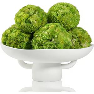Moss Bowl 6 Moss Balls Decorative Dining Table Centerpiece Decor Large Decorative Bowl Key Bowl For Entryway Table Kitchen Counter Decor