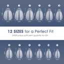 6 x Extra Short Almond Nail Tips:240PCS Soft False Nail Gel Tips Full Cover Acrylic Clear Fake Press On Nails for Extensions Women Manicure DIY 12 Sizes
