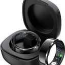 Smart Ring Heart Rate Monitor Blood Pressure Ring Sleep Tracker Health Rings Pedometer Step Counter Calories Waterproof Fitness Rings for Women Men (US-11, Black)