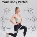 YOTTOY Adjustable Resistance Band Set,2060 lbs with 6 Latex Bands,Exercise Bands for Home Gym, Workout Bands for Legs & Glutes, Elastic Bands for Exercise, Stretch Bands for Fitness Training (Grey)