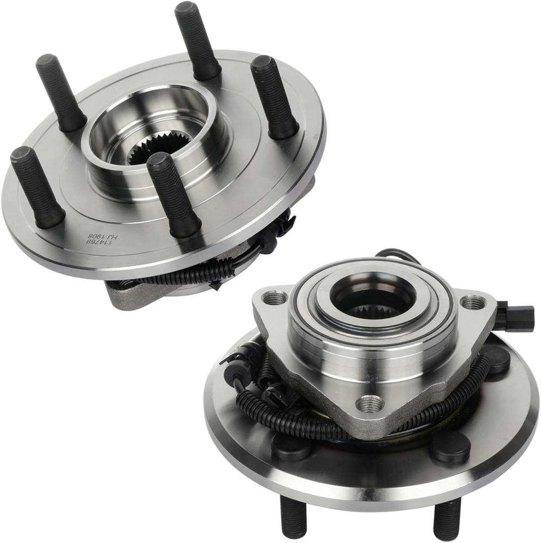 Wheel Hub Assembly SCITOO 2pcs Wheel Bearings Fits 2013-2017 Ram 1500 Front Hub Bearing With 5 Lugs HA590515 515151