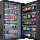 160 Position Large Key Box Wall Mount, Key Lock Box with Programmable Keypad, Spare Keys and Key Tags, All Steel Key Cabinet for Offices Cars Hotels Dorms