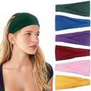 IVARYSS Headbands for Women, Non-Slip, Premium Stretchy Head Bands Hair Accessories,Wear for Yoga, Fashion, Working Out, Travel or Running, 6 Pack, Cute Multi