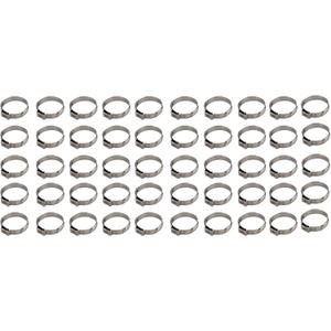 kimllier 50pcs 1 Inch Cinch Clamps, Stainless Steel Fittings Crimp Rings Pinch Clamps for Tubing Hose Fitting Connections 25.4-28.5mm