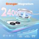 Compatible with iPhone 12 Case & iPhone 12 Pro Case 6.1" with Invisible Ring Stand [Compatible with Mag-Safe] Translucent with Magnetic Kickstand, Blue