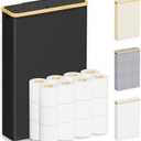 SpaceAid Extra Large Toilet Paper Storage with Lid, Hold up to 24 Regular Rolls or 18 Mega Rolls, Slim Toilet Paper Basket Holder Bin Container, Bathroom Accessories Organizer, Black