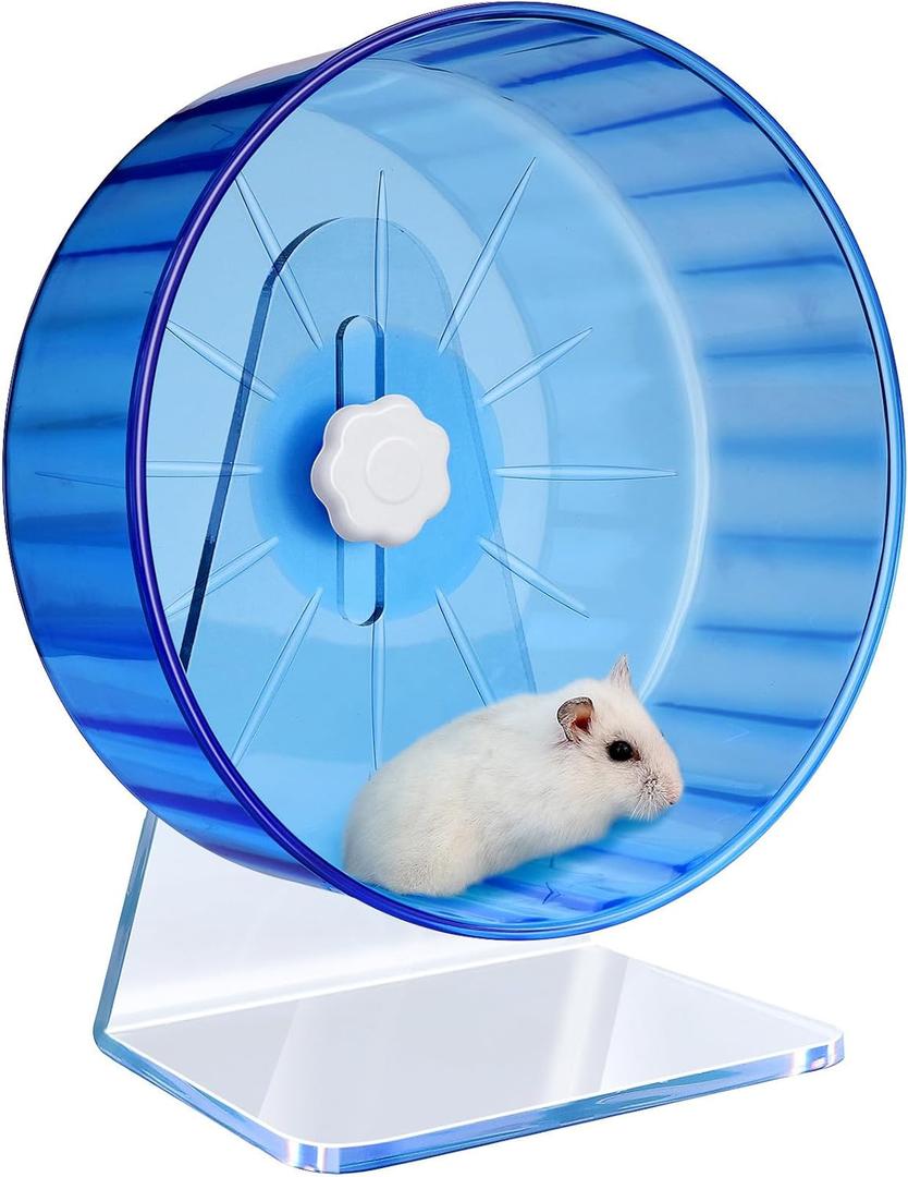 Hamster Wheel,Silent Wheel,Super Silent Hamster Exercise Wheels,Silent Hamster Wheel,Adjustable Stand Hamsters Exercise Wheels,Quiet Rat Wheel ( 8.7 inch, Blue)